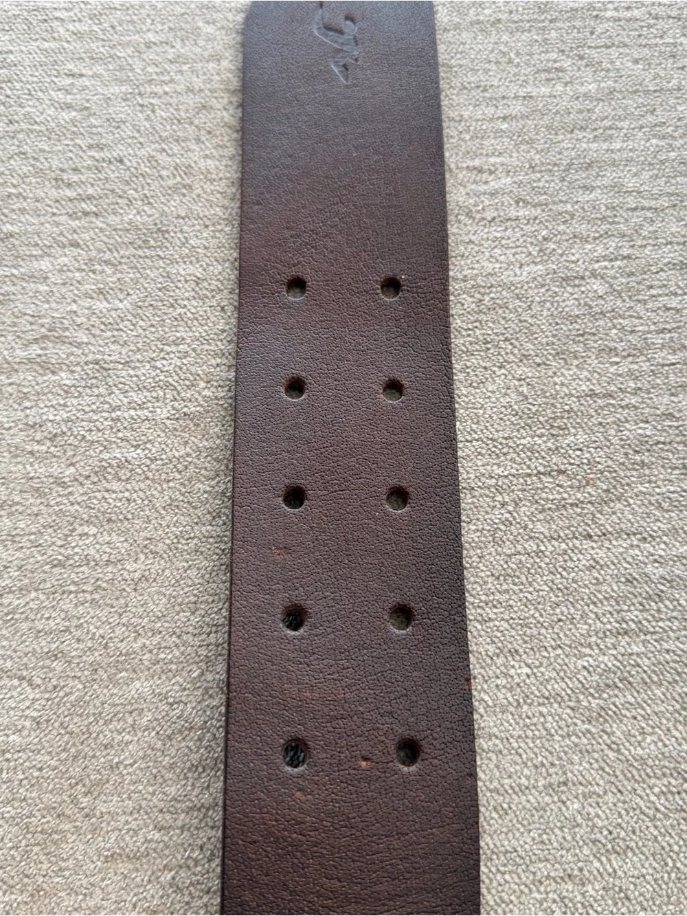 Vintage Hollister Studded Leather Belt Brown Wide Double Hole XS/S